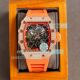 Replica Richard Mille RM35-01 Rose Gold Diamond Watch Red Rubber Strap (3)_th.jpg